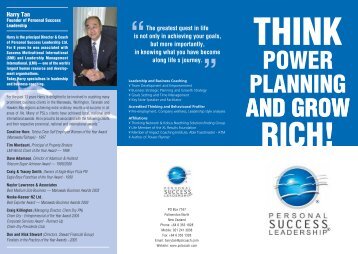 Personal Success brochure - Personal Success Leadership Ltd ...