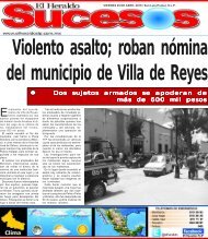 Violento asalto roban nómina del municipio de Villa de Reyes