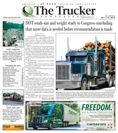 The Trucker Newspaper - May 1, 2016