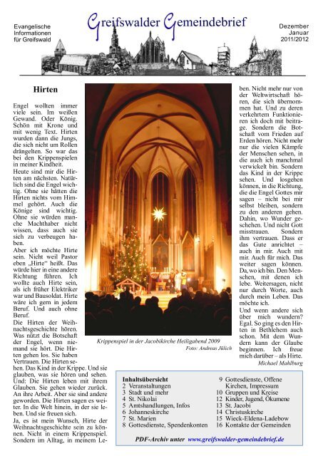 Greifswalder Gemeindebrief: Dezember 2011/Januar 2012 (1,5
