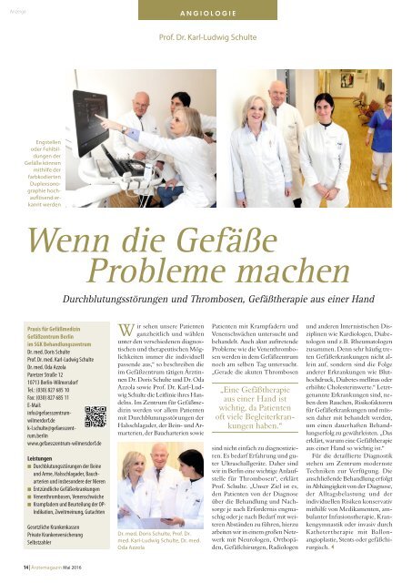Ärztemagazin Berlin Ausgabe Mai 2016