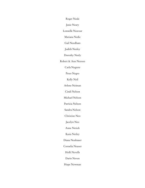 2011 Donor List - World Vets