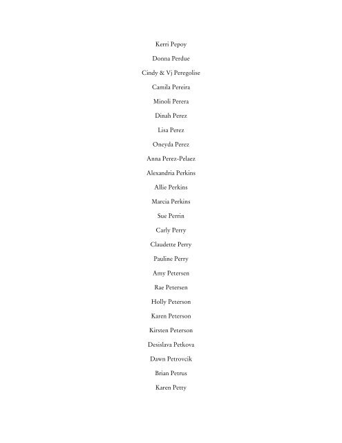 2011 Donor List - World Vets