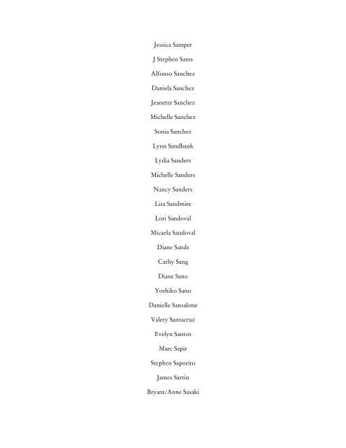 2011 Donor List - World Vets