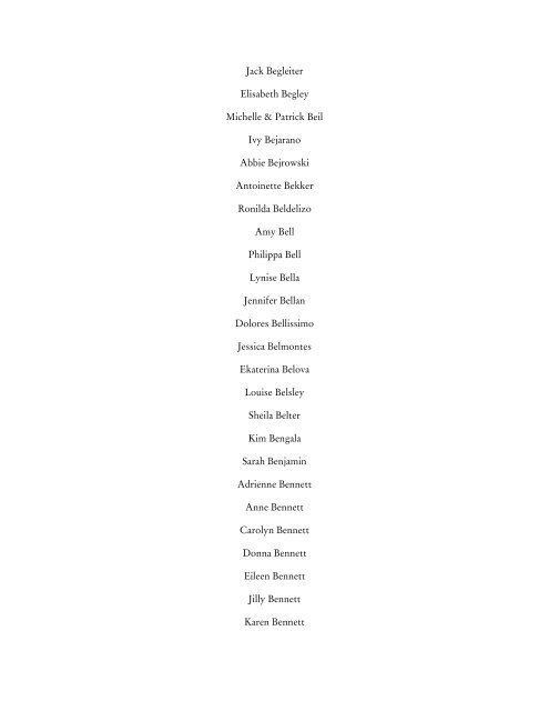 2011 Donor List - World Vets