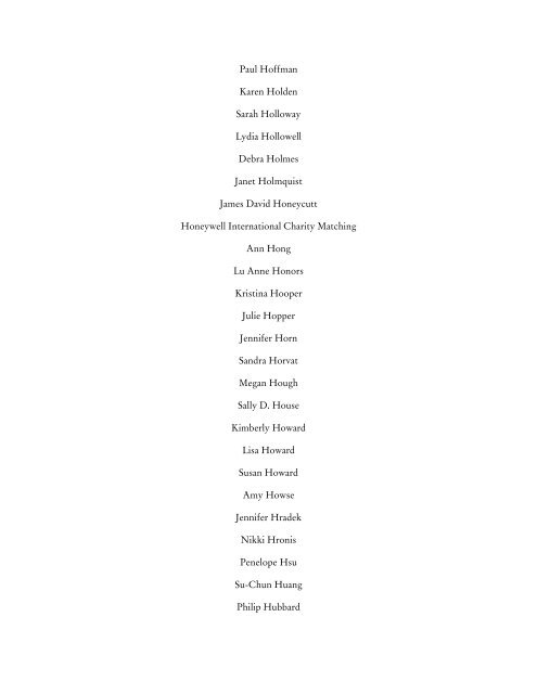 2011 Donor List - World Vets