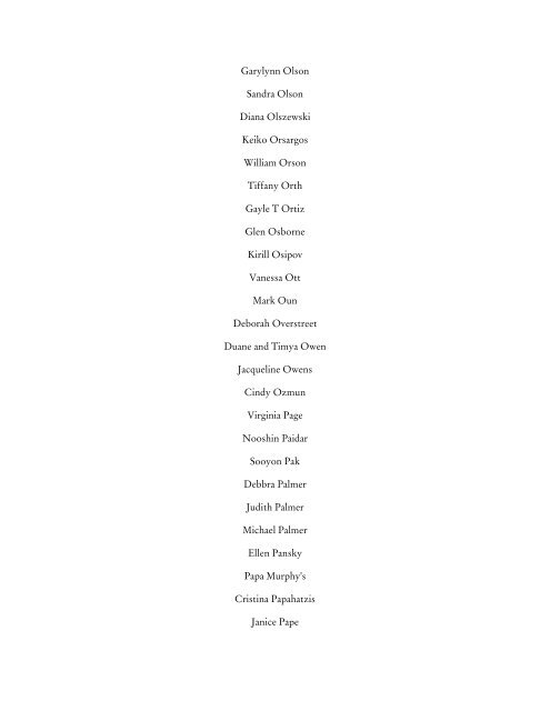2011 Donor List - World Vets