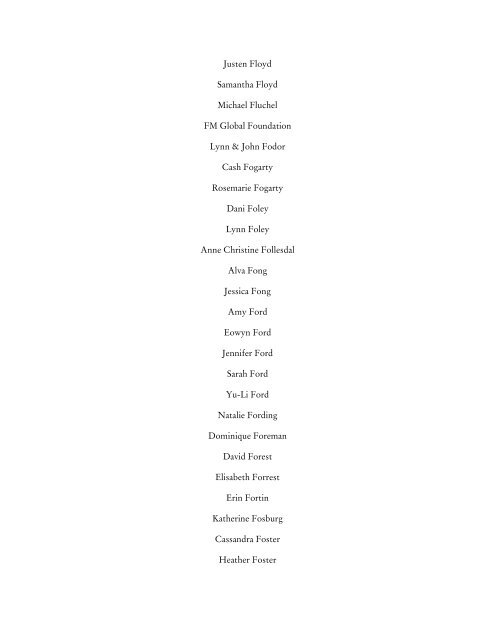 2011 Donor List - World Vets