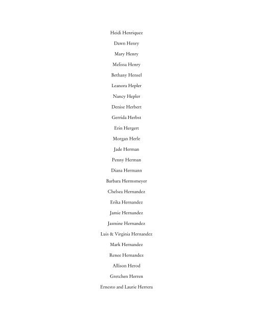 2011 Donor List - World Vets