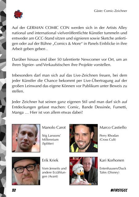 German Comic Con 2015 - Programmheft