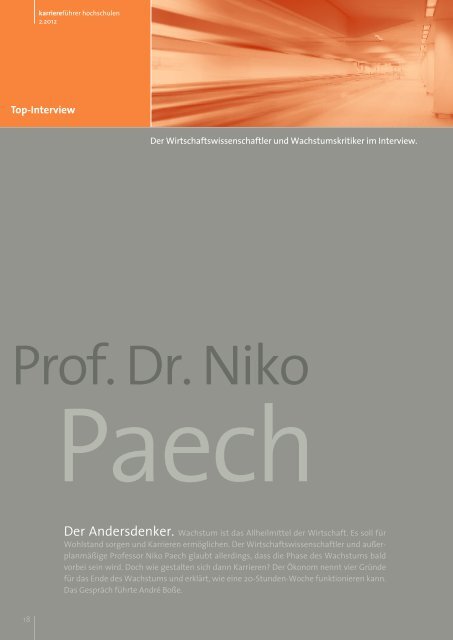 Interview mit Prof. Dr. Niko Paech als PDF ansehen - Karrierefuehrer ...