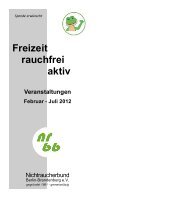 Freizeit rauchfrei aktiv - Nichtraucherbund Berlin e.V.