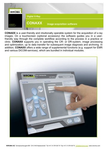 CONAXX image acquisition software - Wiroma AG