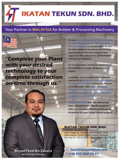 Know Your Supplier - Rubber & Tyre Machinery World May 2016 Special