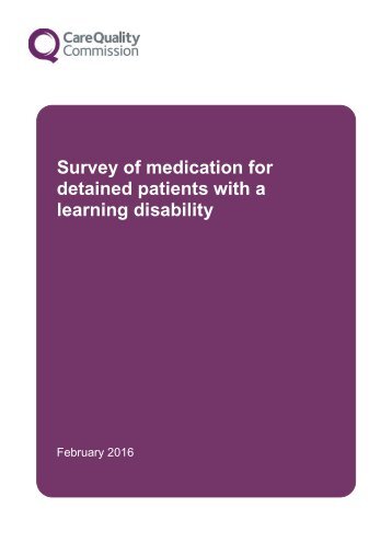 Survey of medication for detained patients with a learning disability