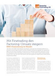 Mit Finetrading den Factoring-Umsatz steigern