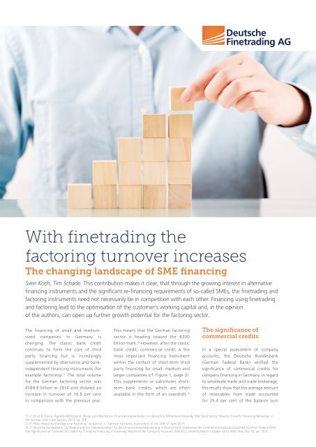 With finetrading the factoring turnover increases