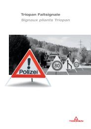 Faltsignal Zubehör Signaux pliants accessoires - Triopan AG