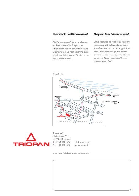 Faltsignal Zubehör Signaux pliants accessoires - Triopan AG