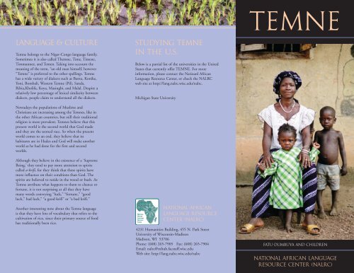 Temne - National African Language Resource Center