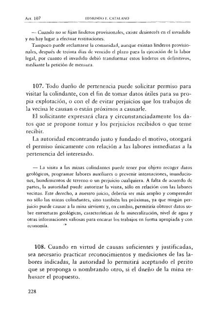 CODIGO DE  MINERIA COMENTADO - EDMUNDO CATALANO 
