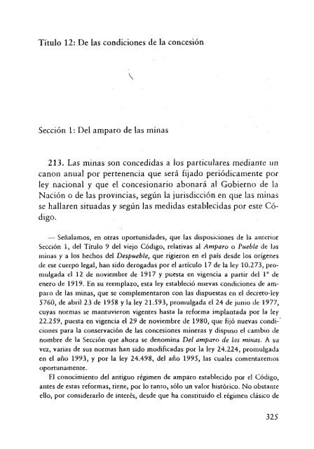 CODIGO DE  MINERIA COMENTADO - EDMUNDO CATALANO 