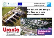 Der Weg zu einem Fusionskraftwerk - Max-Planck-Institut für ...