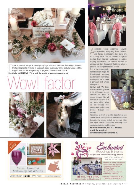 Dream Weddings Magazine - Bristol, Somerset & Wiltshire - iss.33