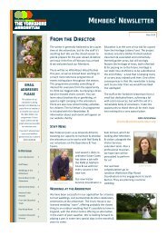 Yorkshire Arboretum Newsletter - Issue 3 - May 2014