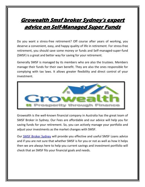 Growealth_Smsf_broker_Sydney’s_expert_advice_on_Self-Managed_Super_Funds