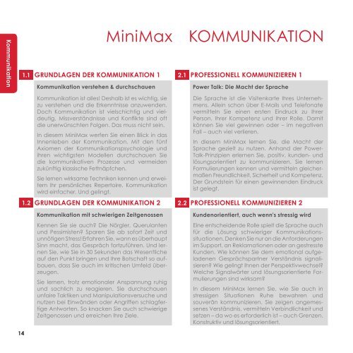 M2M MiniMax: Interaktive Impulsvorträge