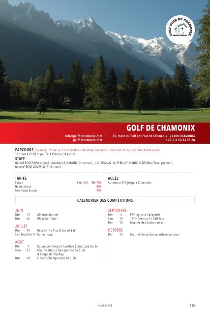 Golfs des Alpes 2016