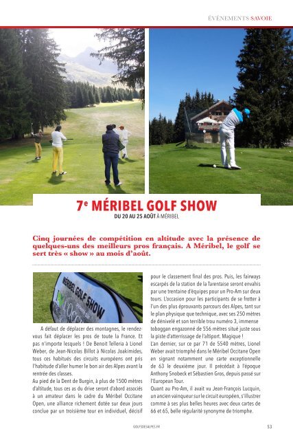 Golfs des Alpes 2016