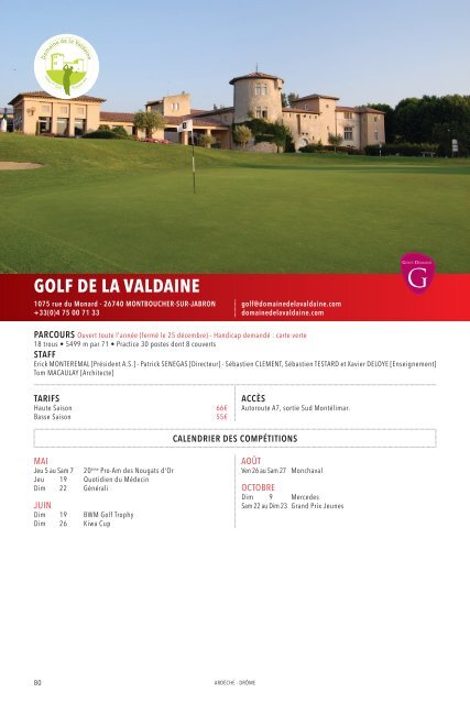 Golfs des Alpes 2016