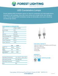  Candelabra LED Lamps Complete Specification