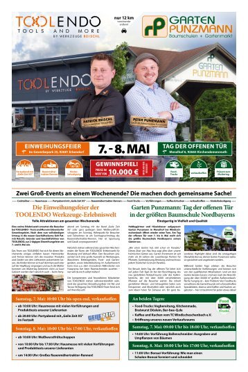 Zeitung zur Einweihungsfeier von Toolendo und zum Tag der offenen Tür von Garten Punzmann