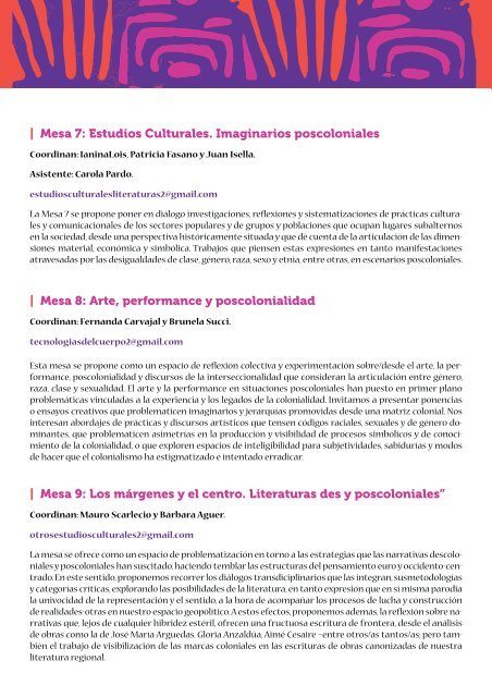 III CONGRESO DE ESTUDIOS POSCOLONIALES Y IV JORNADAS DE FEMINISMO POSCOLONIAL