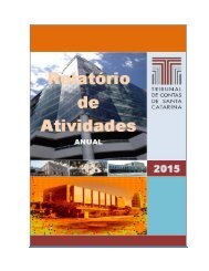 RELATÓRIO DE ATIVIDADES 2015 - TCE.SC