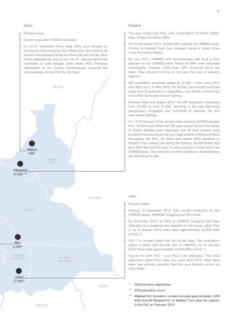 Lessons Learned from South Sudan Protection of Civilian Sites 2013–2016