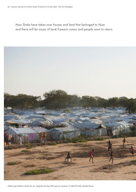 Lessons Learned from South Sudan Protection of Civilian Sites 2013–2016