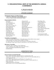 ii. organizational units of the minnesota annual conference