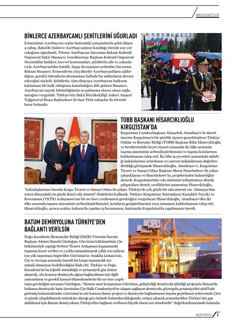 HAZAR WORLD - SAYI 42 - MAYIS 2016	