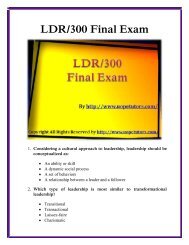 LDR 300 Final Exam Answers