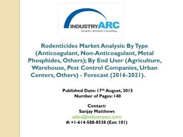 Rodenticides Market: great scope for profit and investments makes it a thriving market