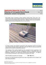 Asbestos cement roof panels - Kamat Pumpen GmbH Co. KG