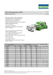 Triplex Plungerpumpe K 9000 - Kamat Pumpen GmbH Co. KG