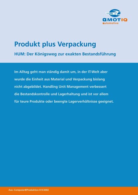 Produkt plus Verpackung- PDF in deutsch - amotIQ automotive GmbH