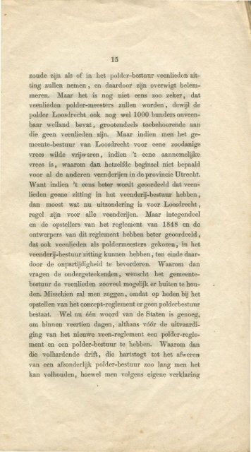 Memorie van bezwaren van de veenlieden van Loosdrecht, 1851