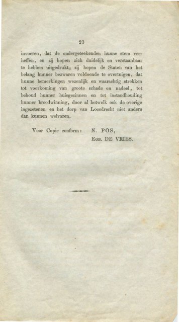 Memorie van bezwaren van de veenlieden van Loosdrecht, 1851
