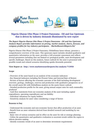  Nigeria Gbaran Ubie Phase 2 Project Panorama - Oil and Gas Upstream Analysis Report 